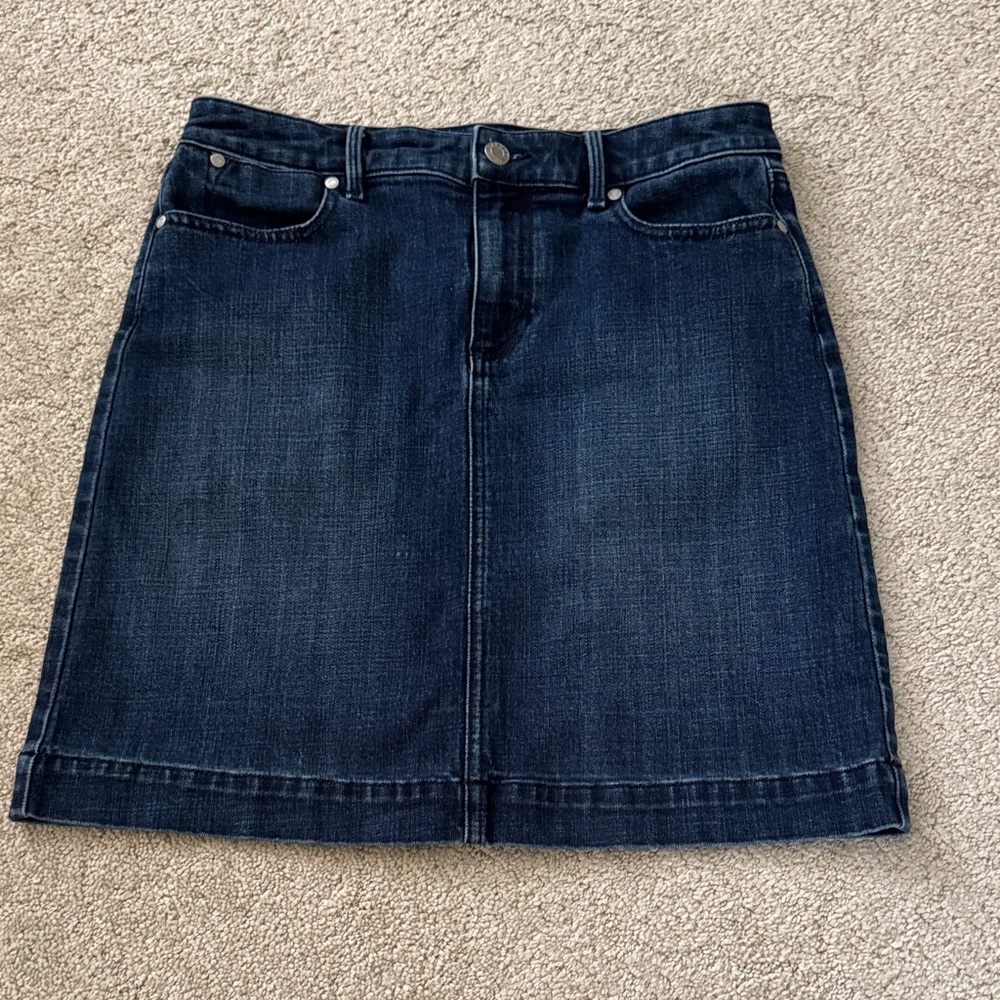 Talbots Dark Blue Denim Mini Skirt